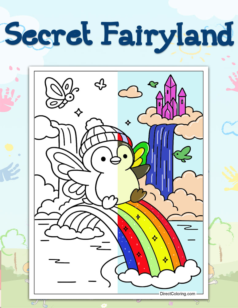 Secret Fairyland Coloring Pages